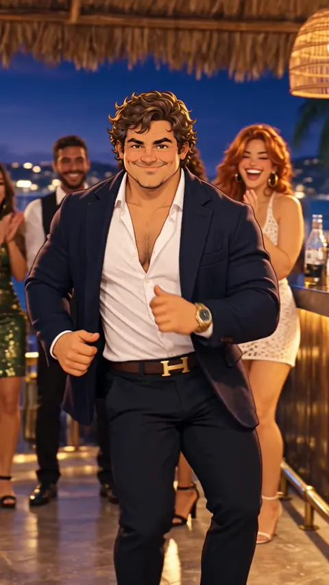 Peter baila en medio de la fiesta